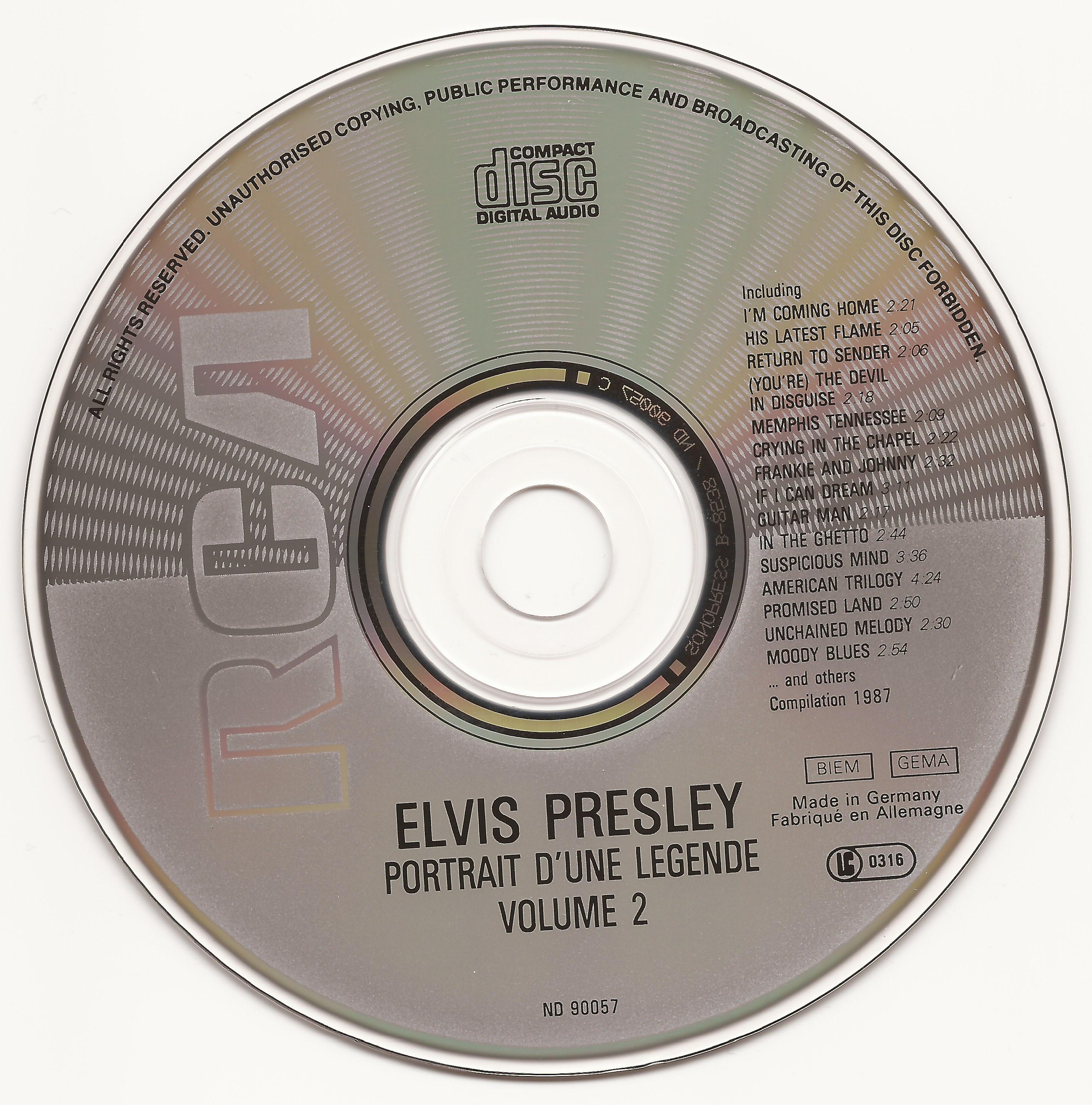 Elvis Presley  Portrait D`une Legende 2 : CD